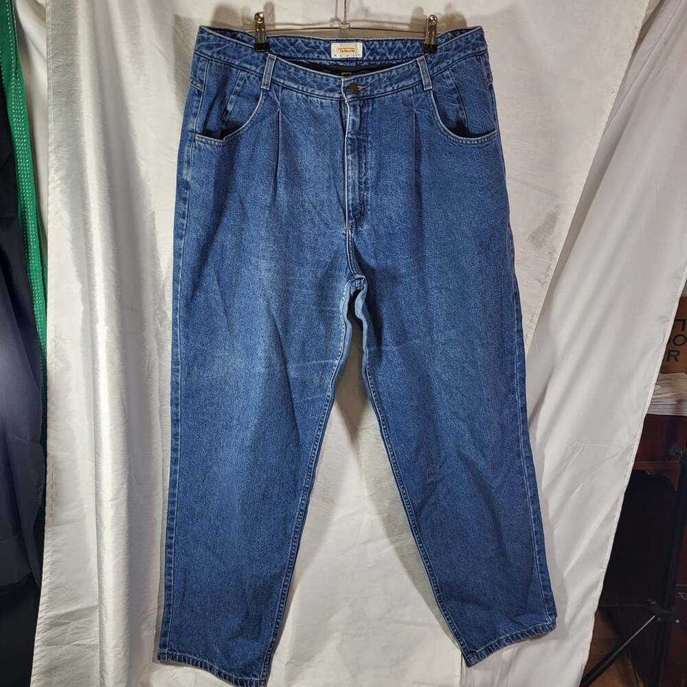 Talbots Woman Vintage 90s High Rise Pleated Relaxed Fit Jeans Size 16W